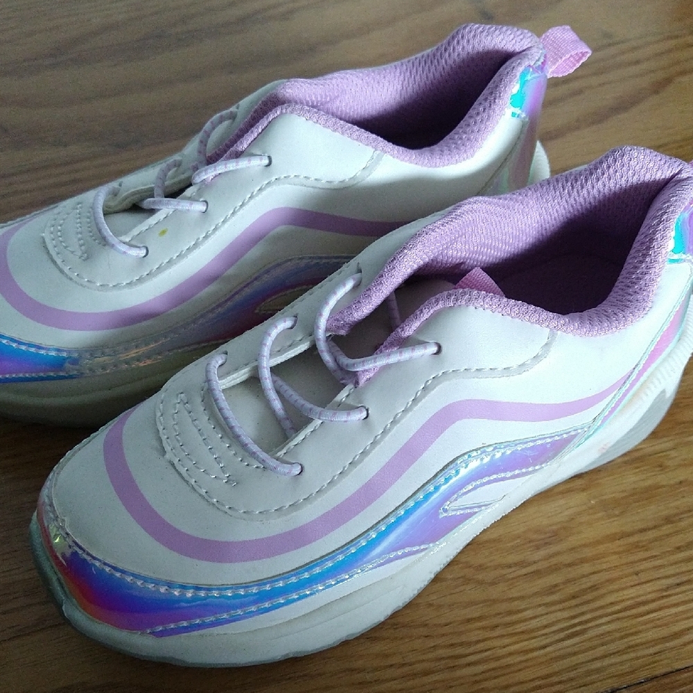 Oshgosh Bgosh Kids White and Purple Sneakers